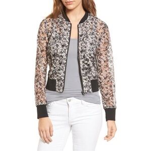 NWT Chelsea28 Crop bomber garden floral jacket